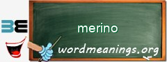 WordMeaning blackboard for merino